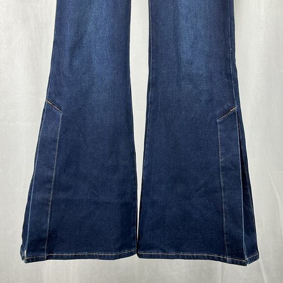 Soft Surroundings The Ultimate Flared Jeans‎ in Dark Blue Wash. - Picture 7 of 10